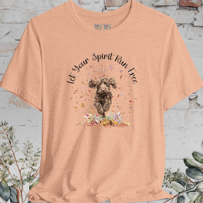 Labradoodle/Groodle #1 Autumn/Fall leaves 'Let your spirit run free' T shirt