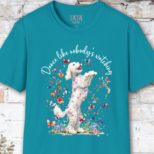 Labradoodle "Dance like nobody's watching" unisex T shirt