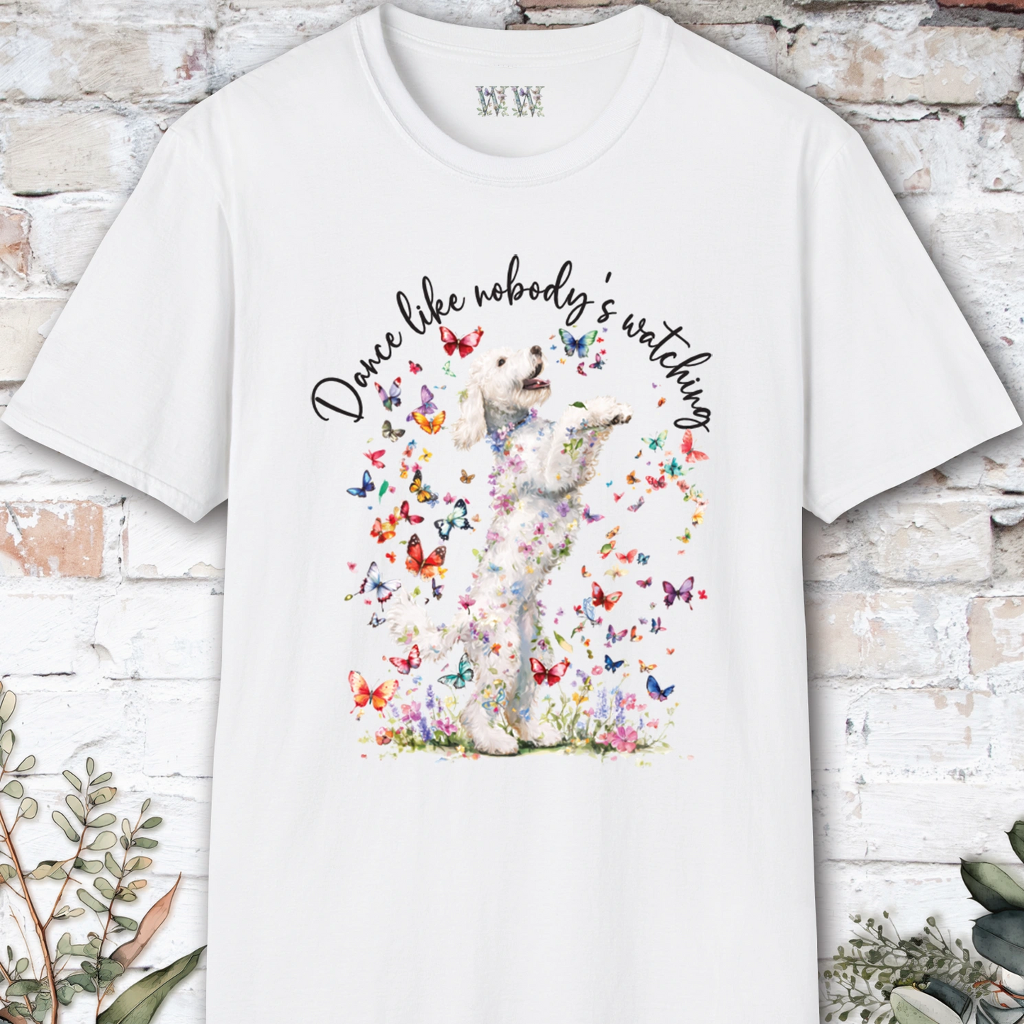 Labradoodle "Dance like nobody's watching" unisex T shirt