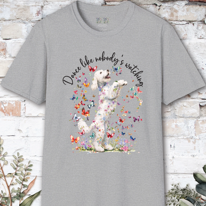 Labradoodle "Dance like nobody's watching" unisex T shirt