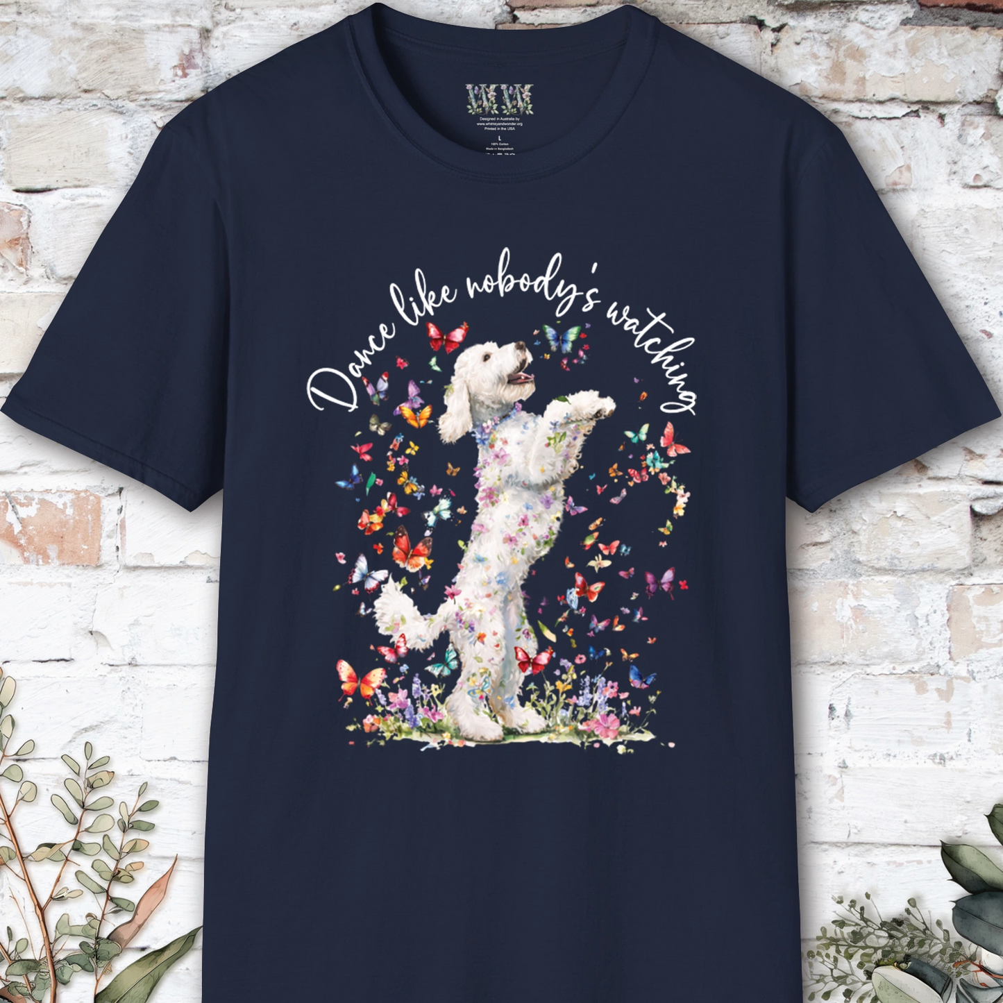 Labradoodle "Dance like nobody's watching" unisex T shirt