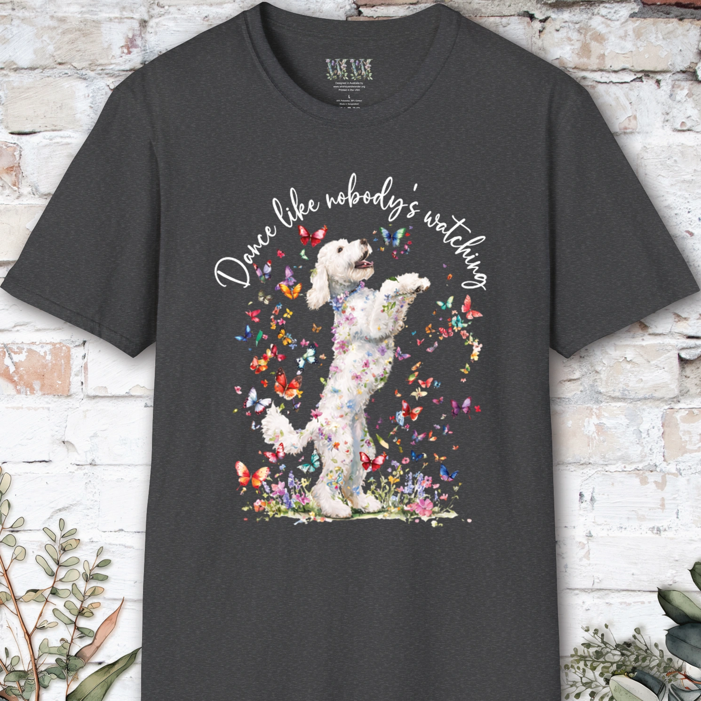Labradoodle "Dance like nobody's watching" unisex T shirt