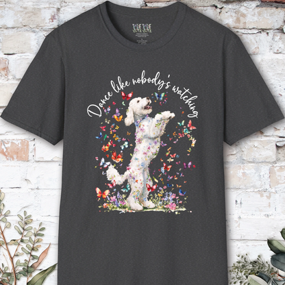 Labradoodle "Dance like nobody's watching" unisex T shirt