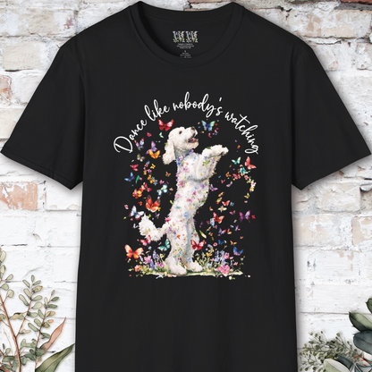 Labradoodle "Dance like nobody's watching" unisex T shirt