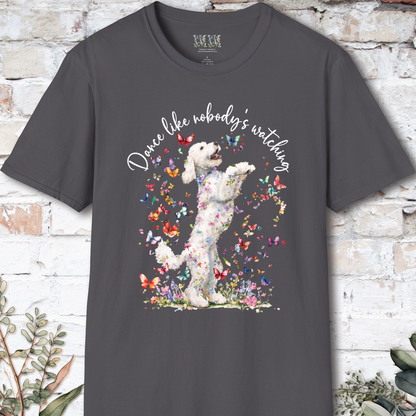 Labradoodle "Dance like nobody's watching" unisex T shirt