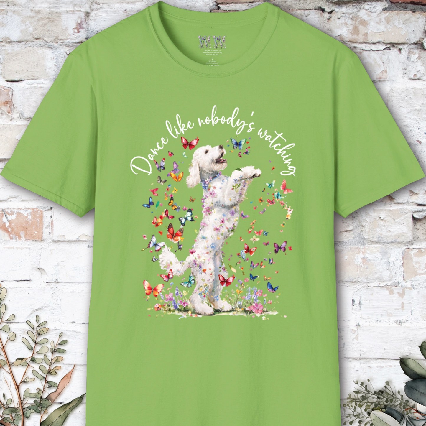 Labradoodle "Dance like nobody's watching" unisex T shirt