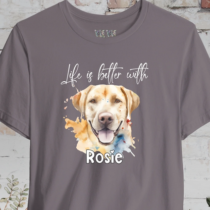 Labrador #1 'Life is better with'  Personalized T shirt