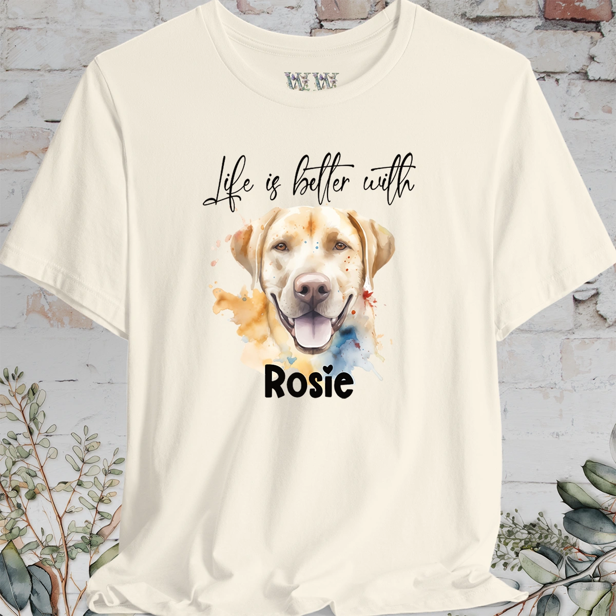 Labrador #1 'Life is better with'  Personalized T shirt