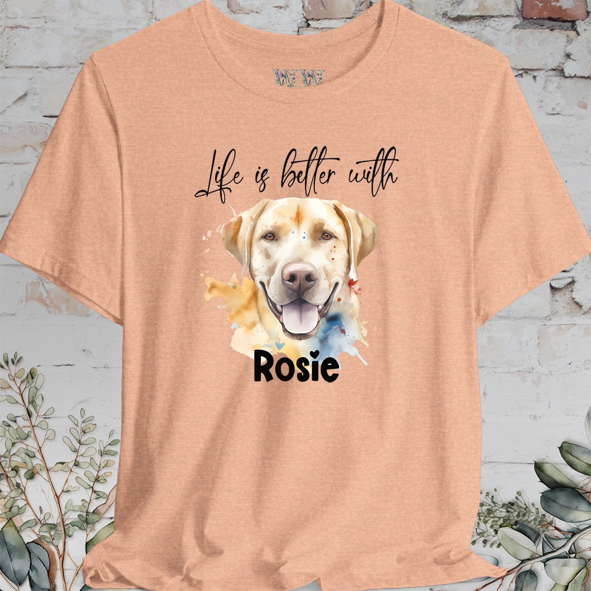 Labrador #1 'Life is better with'  Personalized T shirt
