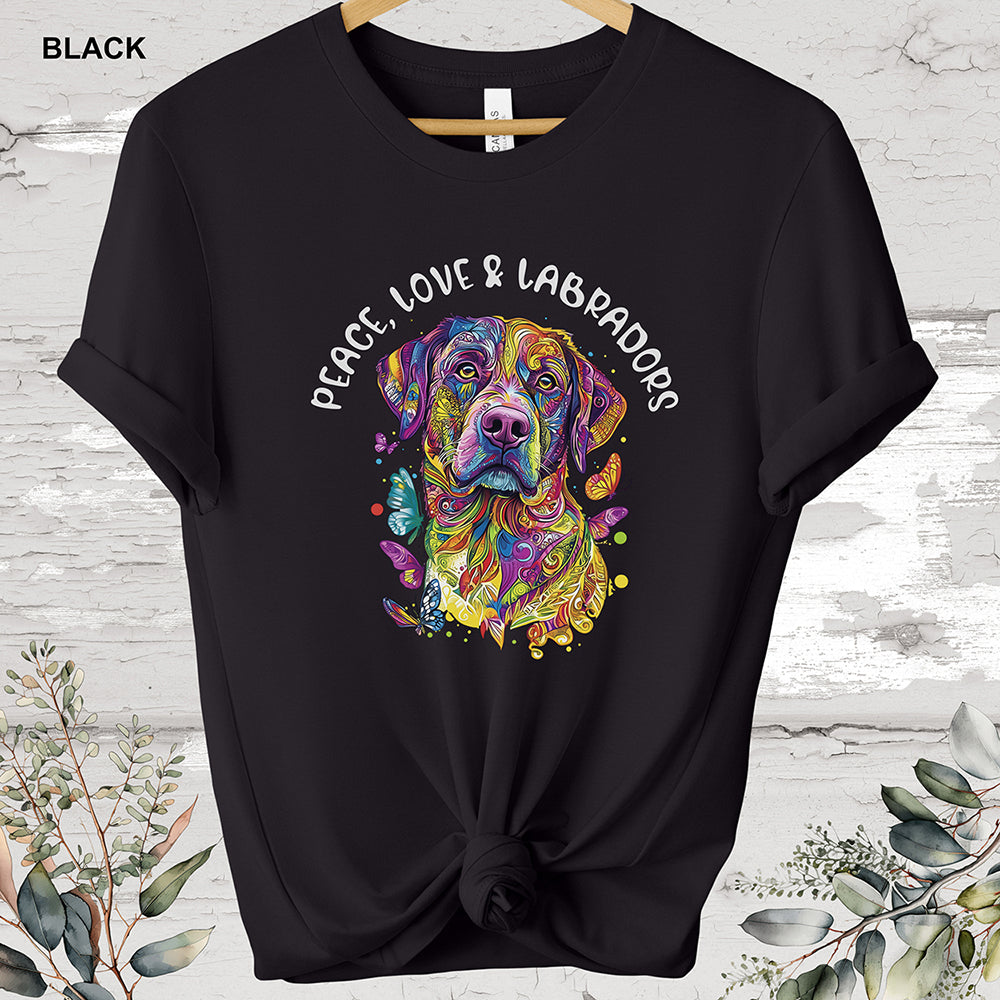 Peace, Love & Labradors #1 T shirt