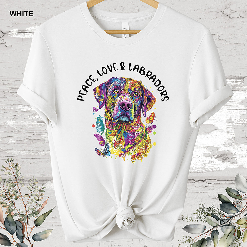 Peace, Love & Labradors #1 T shirt