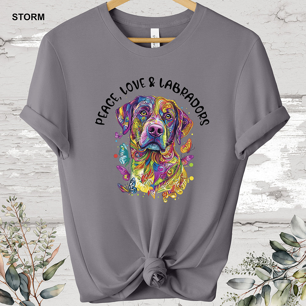 Peace, Love & Labradors #1 T shirt