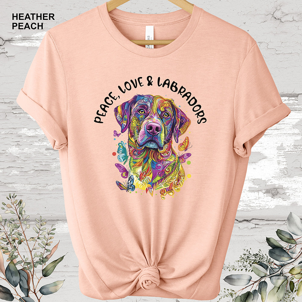 Peace, Love & Labradors #1 T shirt