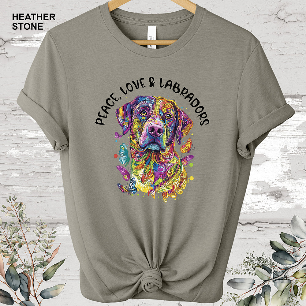 Peace, Love & Labradors #1 T shirt