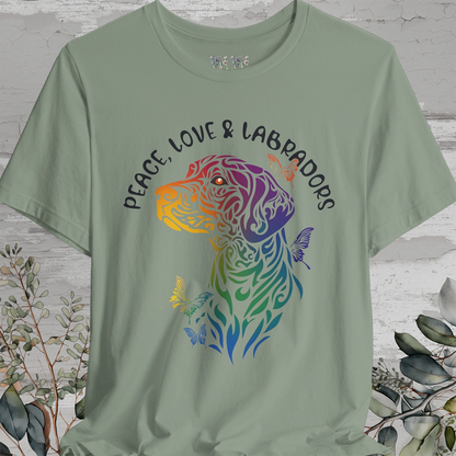 Peace, Love & Labradors #2 T shirt