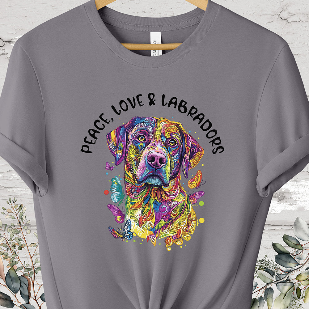 Peace, Love & Labradors #1 T shirt