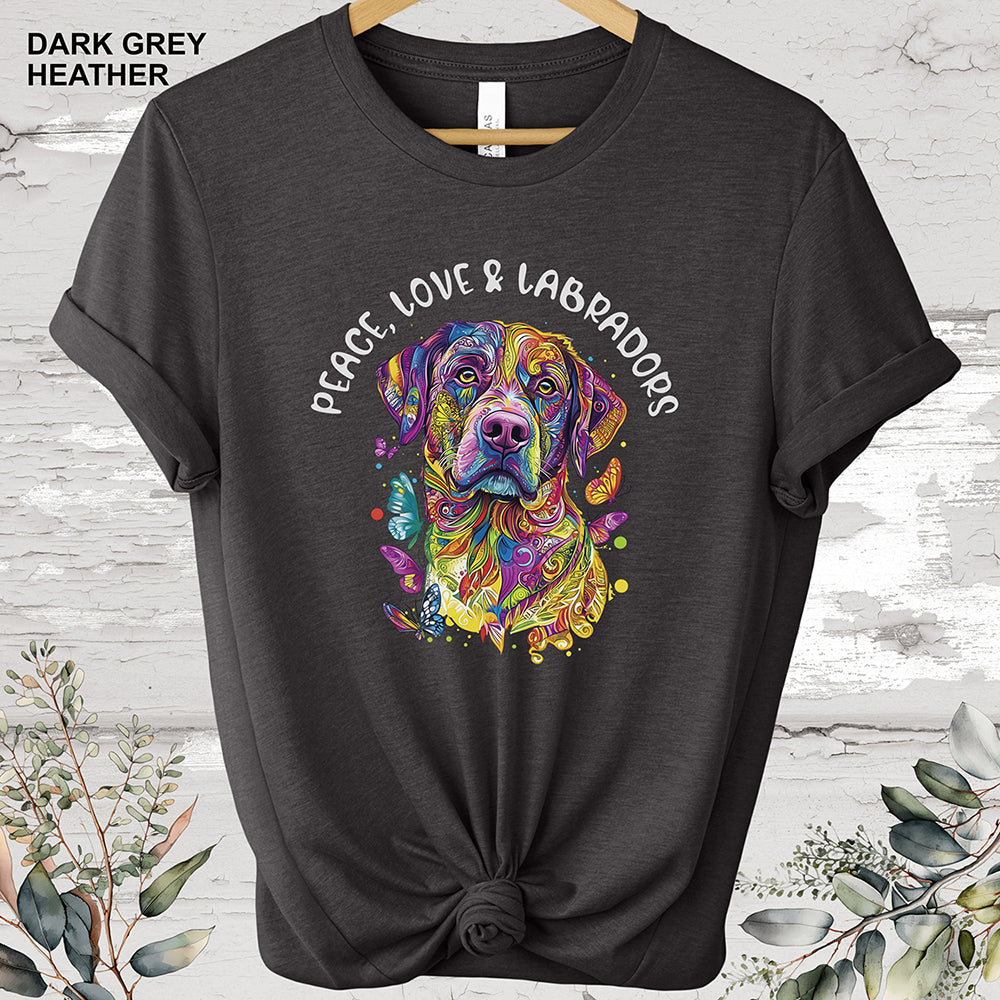 Peace, Love & Labradors #1 T shirt