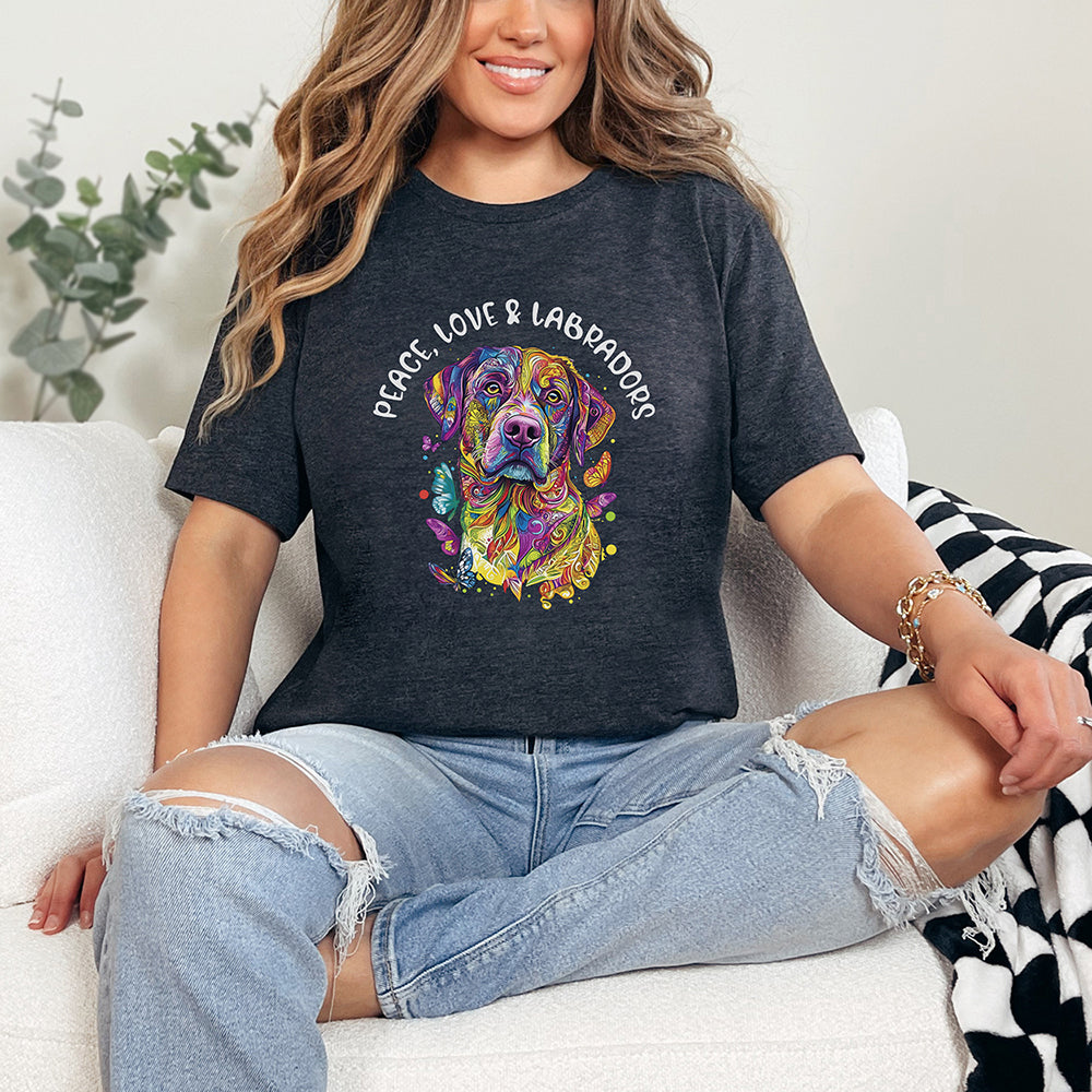 Peace, Love & Labradors #1 T shirt