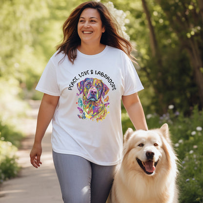 Peace, Love & Labradors #1 T shirt