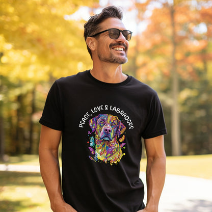 Peace, Love & Labradors #1 T shirt