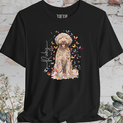 Lagotto Romagnolo FLORAL BUTTERFLY Bella Canvas