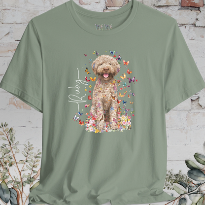 Lagotto Romagnolo FLORAL BUTTERFLY Bella Canvas