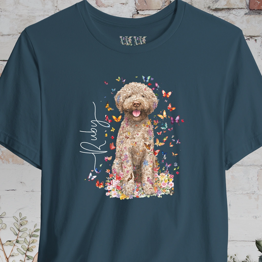 Lagotto Romagnolo FLORAL BUTTERFLY Bella Canvas