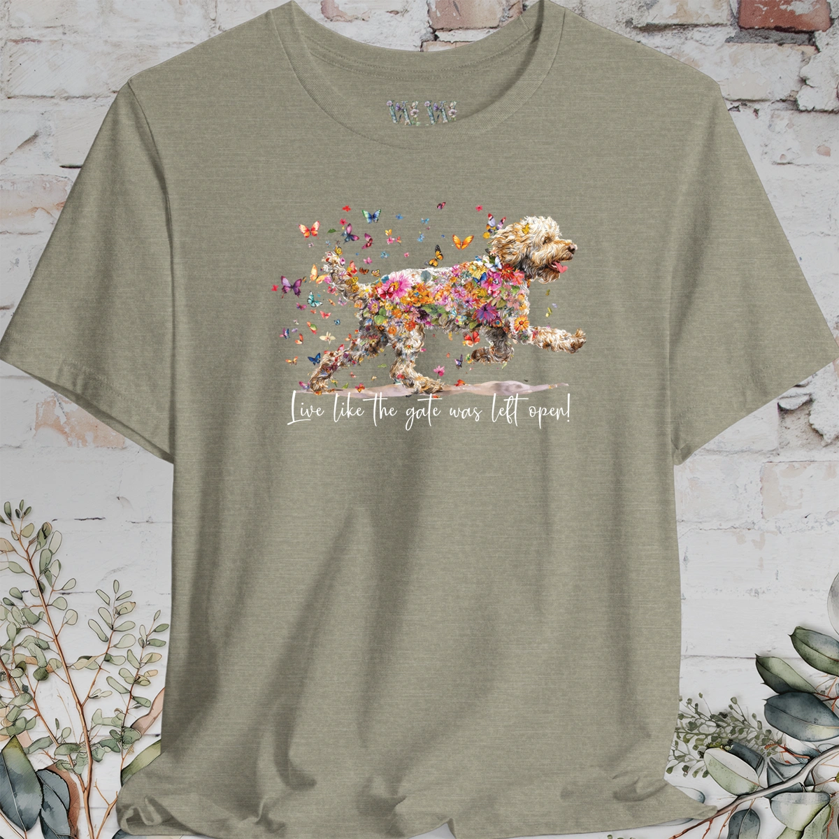 Lagotto Romagnolo #1 "Live like the gate was left open" Unisex T shirt