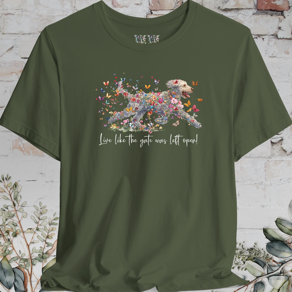 Lagotto Romagnolo #1 "Live like the gate was left open" Unisex T shirt