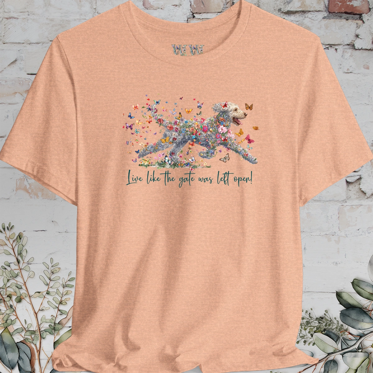 Lagotto Romagnolo #1 "Live like the gate was left open" Unisex T shirt