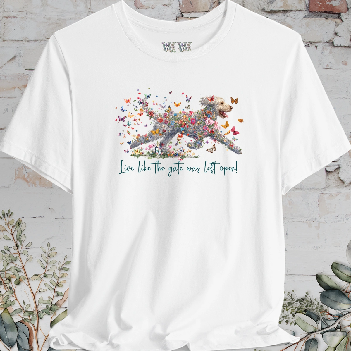 Lagotto Romagnolo #1 "Live like the gate was left open" Unisex T shirt