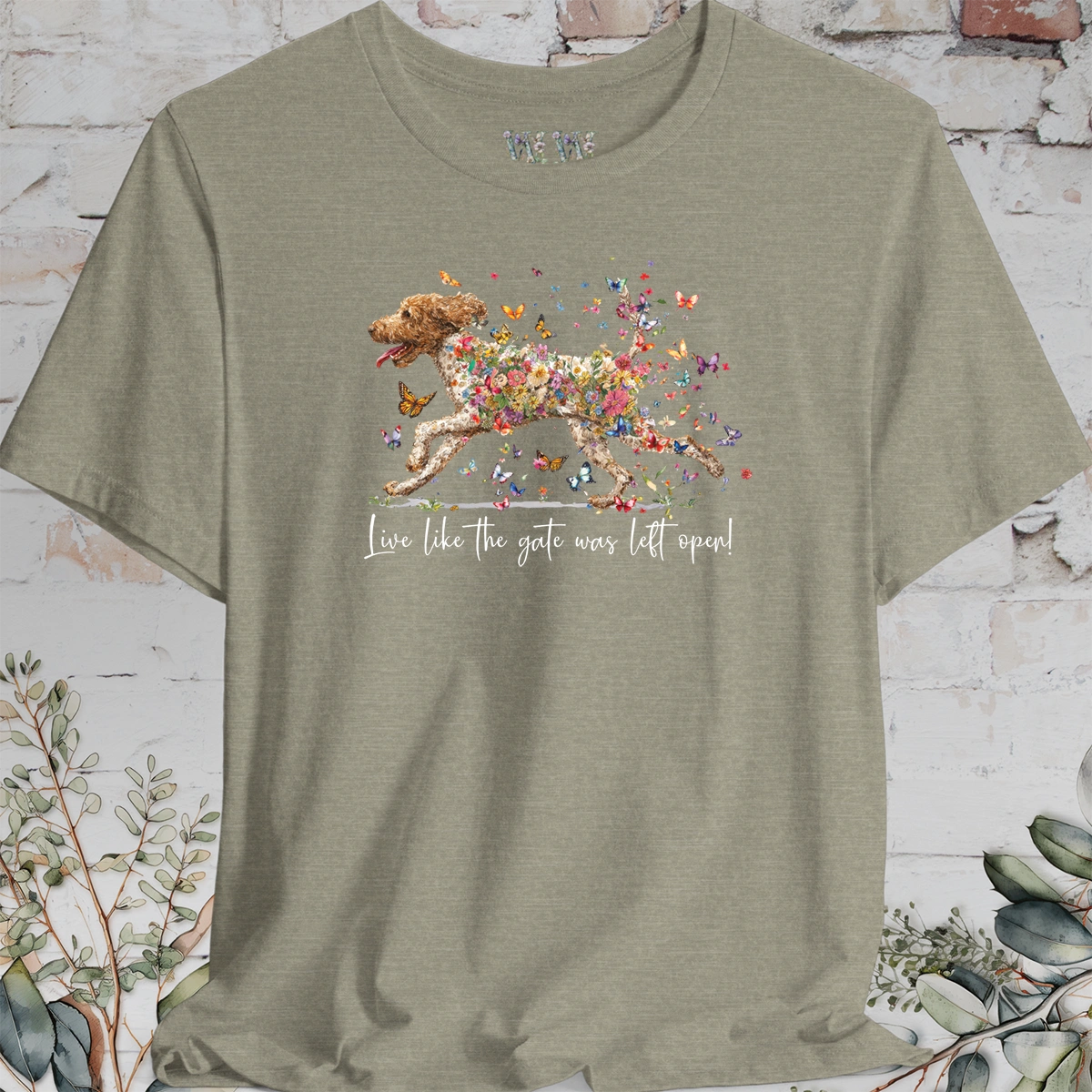 Lagotto Romagnolo #2 "Live like the gate was left open" Unisex T shirt