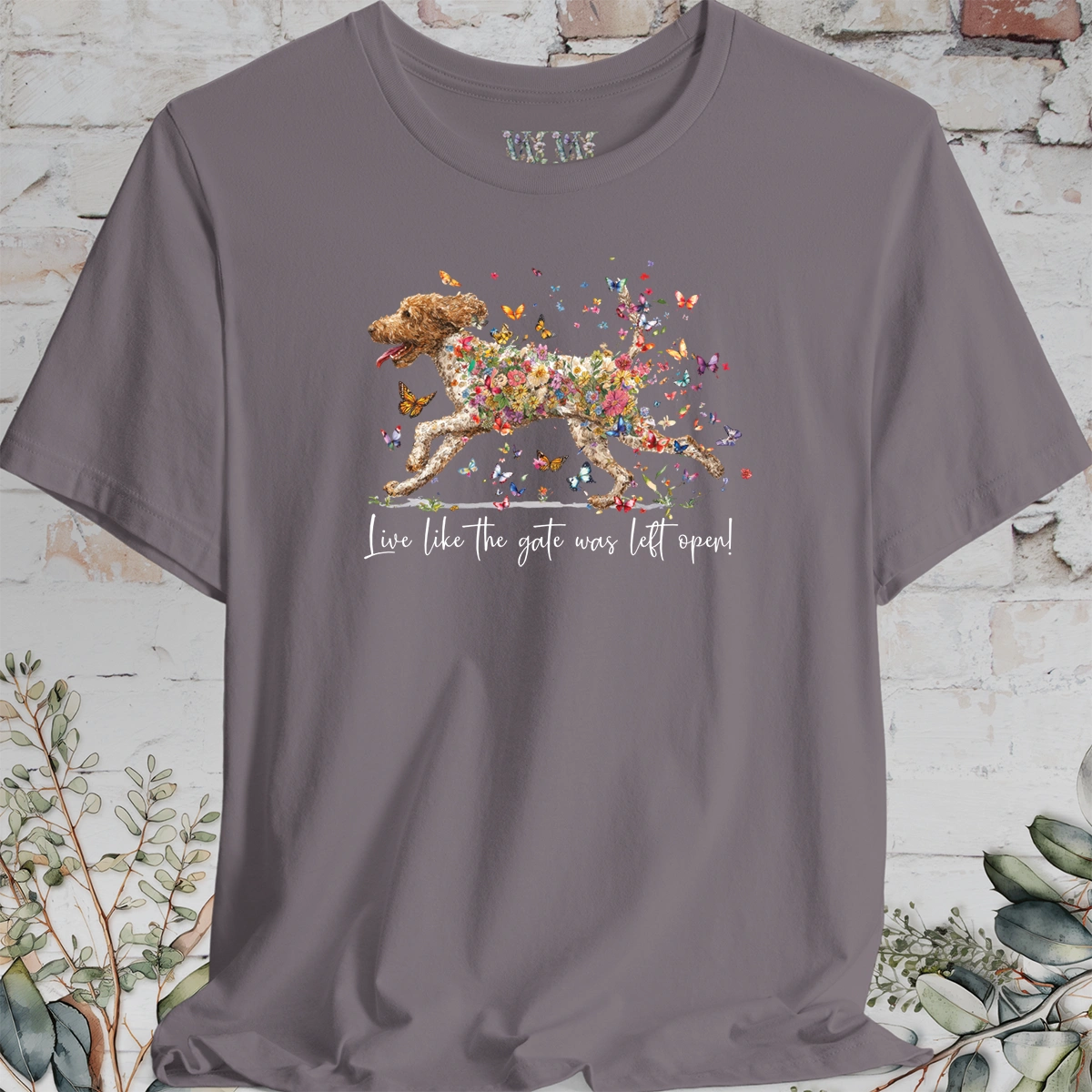 Lagotto Romagnolo #2 "Live like the gate was left open" Unisex T shirt