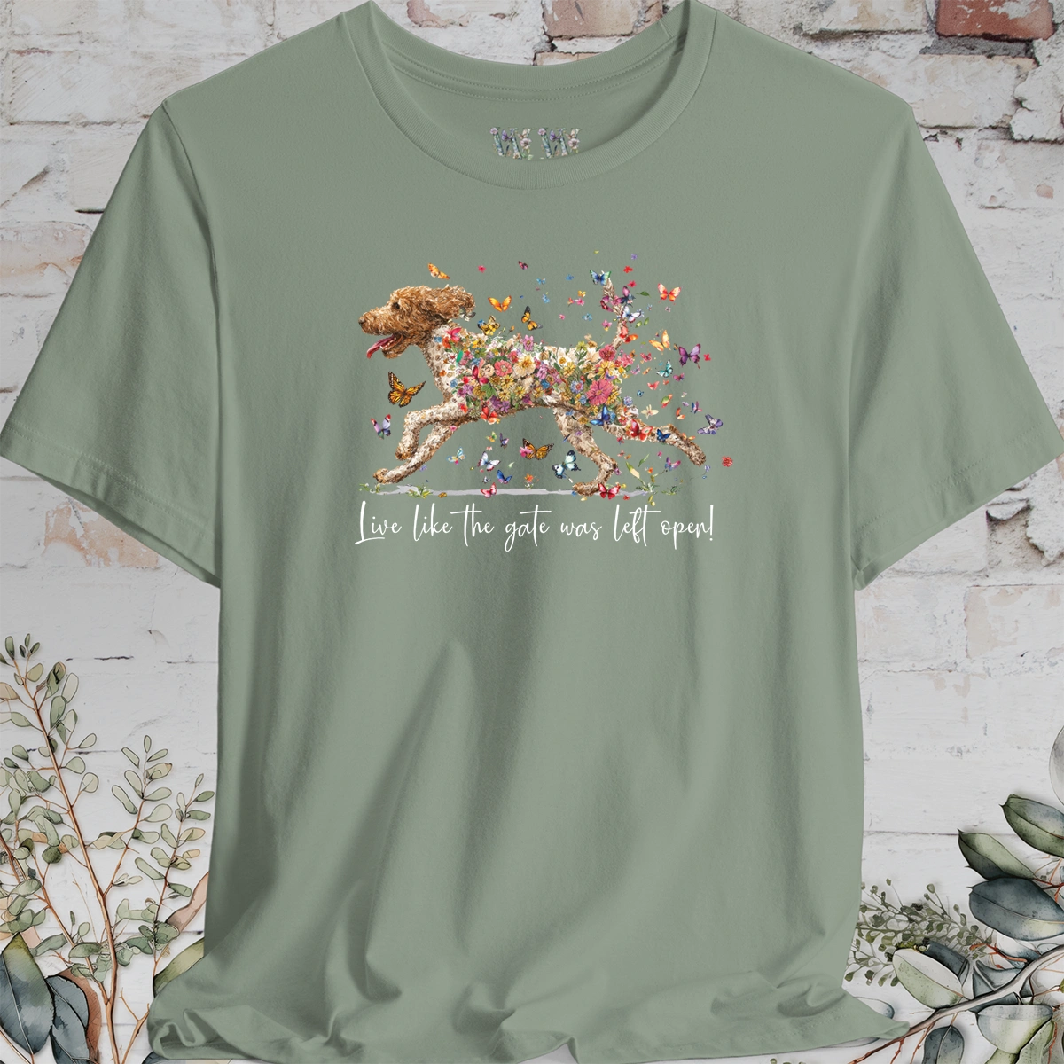 Lagotto Romagnolo #2 "Live like the gate was left open" Unisex T shirt