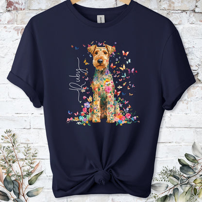 Lakeland Terrier #1 Floral peronalised unisex T shirt