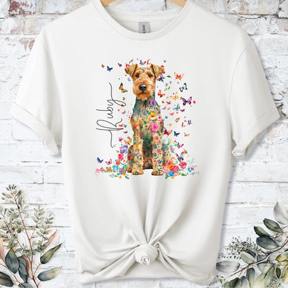 Lakeland Terrier #1 Floral peronalised unisex T shirt