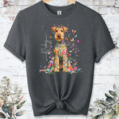 Lakeland Terrier #1 Floral peronalised unisex T shirt