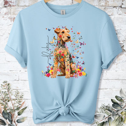 Lakeland Terrier #2 Floral peronalised unisex T shirt