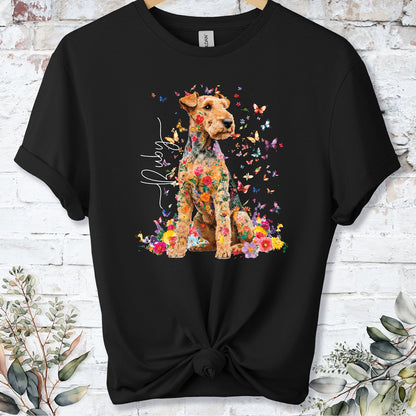 Lakeland Terrier #2 Floral peronalised unisex T shirt