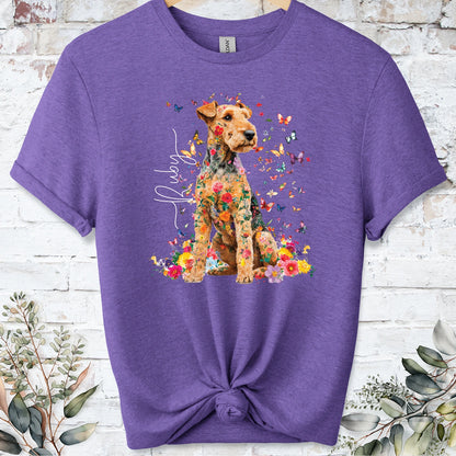 Lakeland Terrier #2 Floral peronalised unisex T shirt