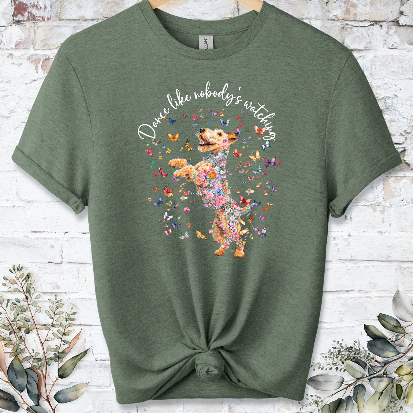 Lakeland Terrier "Dance like nobody's watching" unisex T shirt
