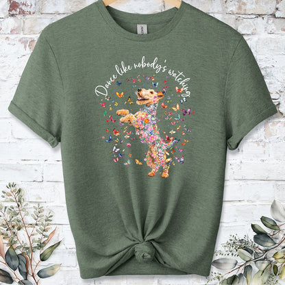Lakeland Terrier "Dance like nobody's watching" unisex T shirt