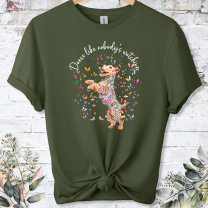 Lakeland Terrier "Dance like nobody's watching" unisex T shirt