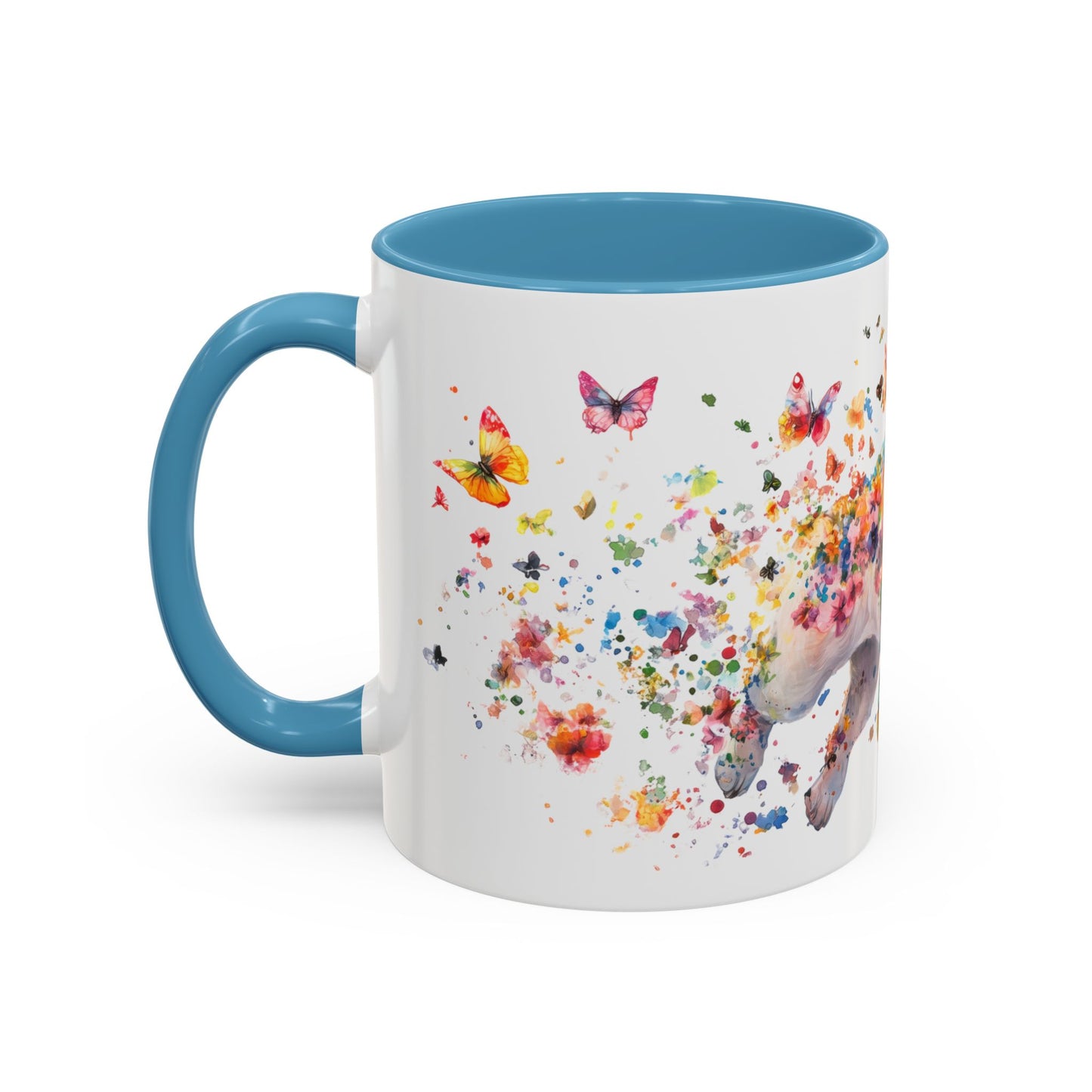 French Bulldog running personalized colourful Mugs, 11oz