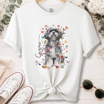 Lhasa Apso #2 floral Personalised unisex T shirt