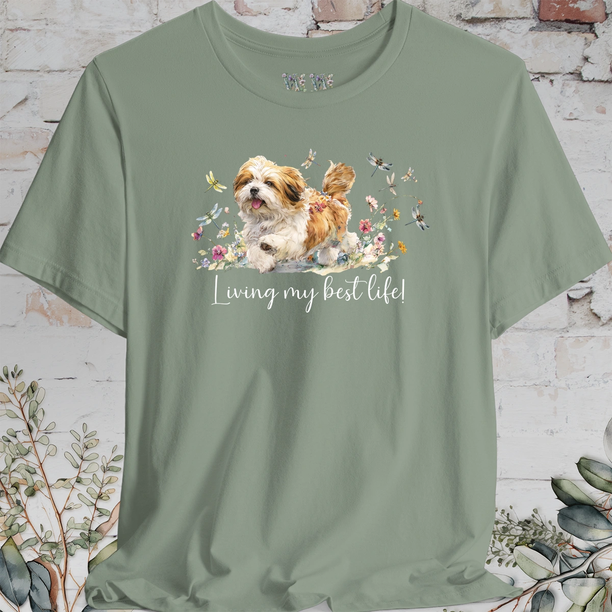 Lhasa Apso Dragonfly #2  "Living my best life!" Unisex T shirt