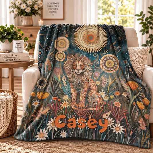Lion Personalised Blanket