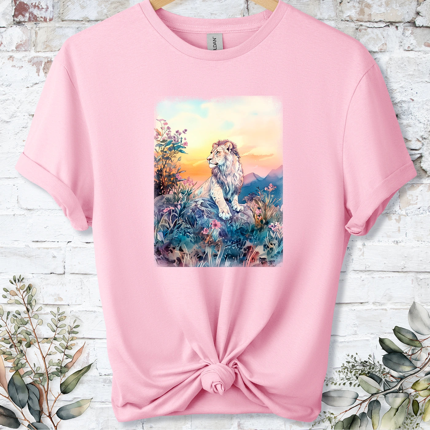 Lion at sunset #5 Unisex T shirt