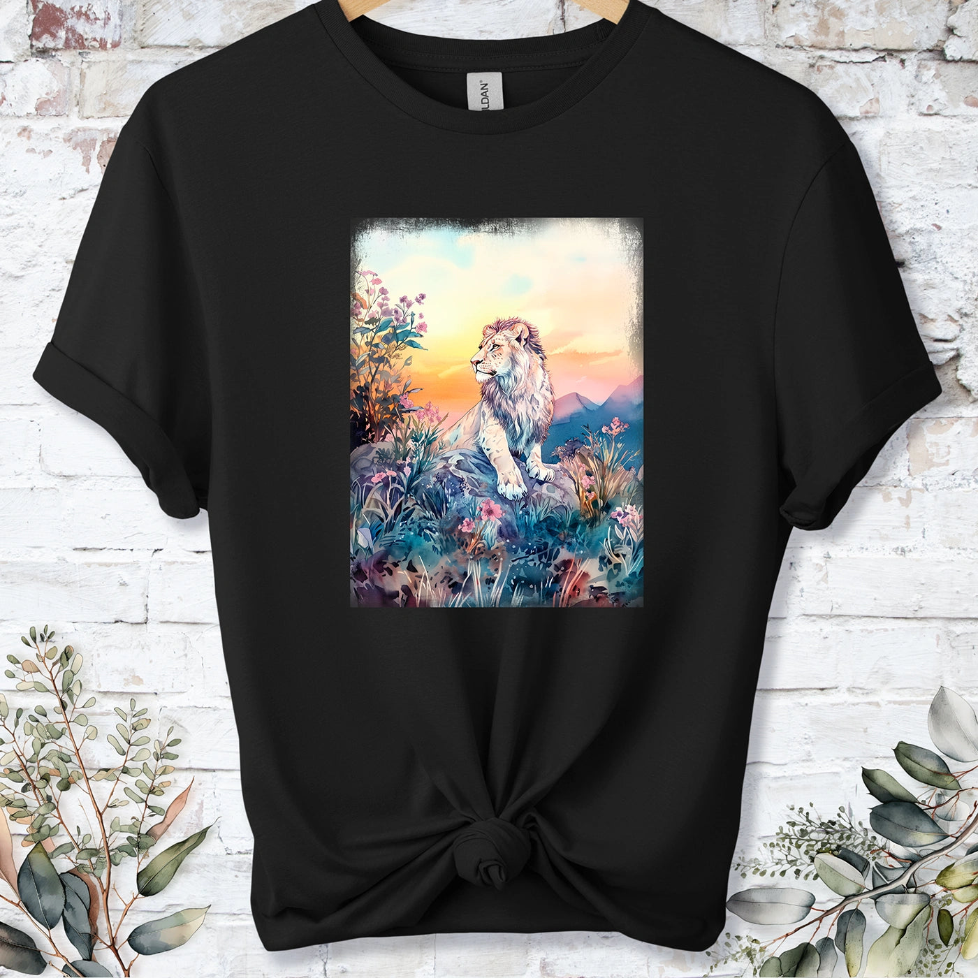 Lion at sunset #5 Unisex T shirt