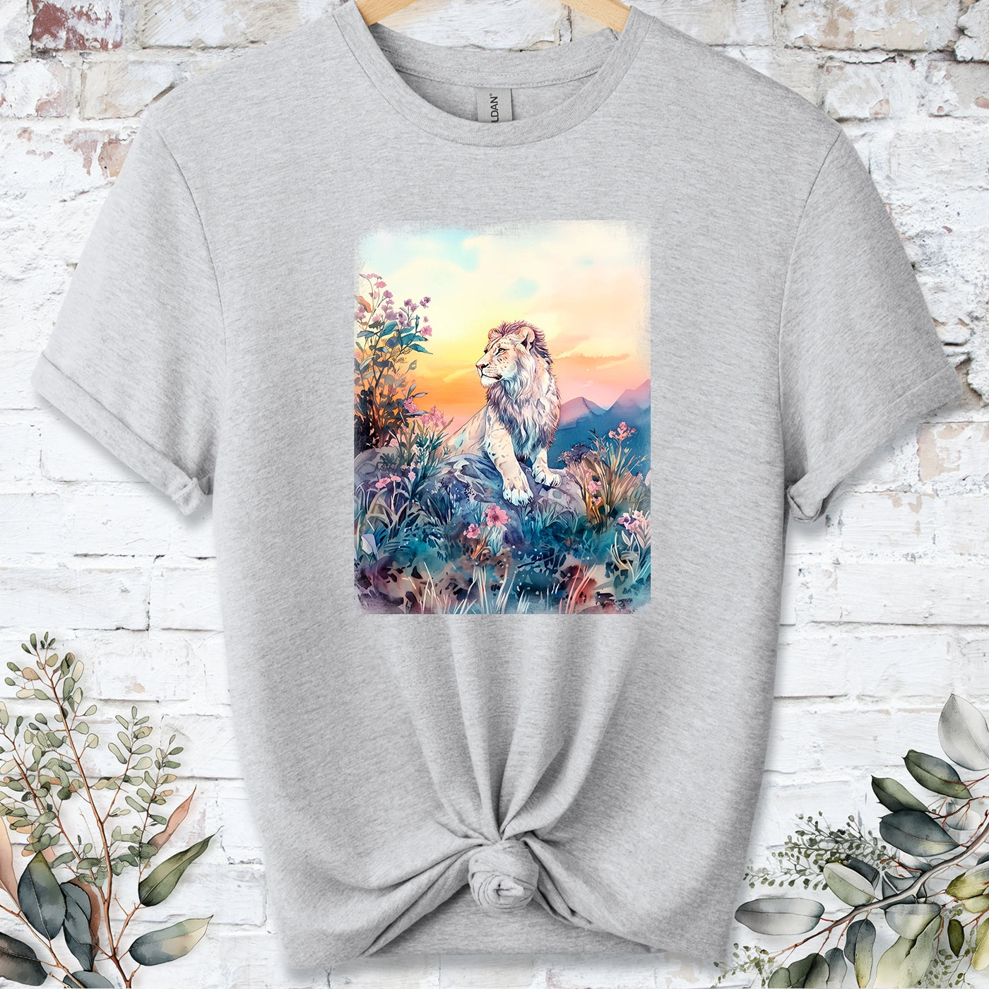 Lion at sunset #5 Unisex T shirt
